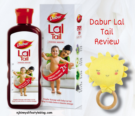 Dabur Lal Tail Review (Ayurvedic baby massage oil)  on Njkinny's Lifestyle Blog.